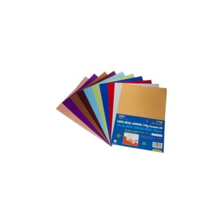 CARTONCINO METALLIZZATA SATINATA A4 FG.10 GR.190