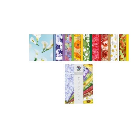 CARTA FIORI FG. 18 MOTIVI ASS. GR. 130 CM. 21X30