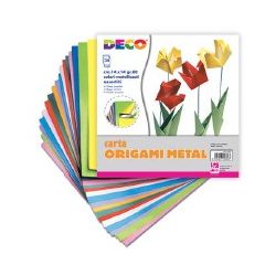 CARTA ORIGAMI METALLIZZATA CM.14X14 FG.24