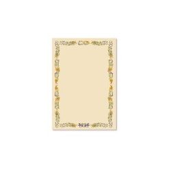 PERGAMENA CM.24X34 FG.10 GR.120 CORNICE FLOREALE