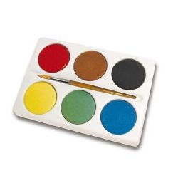 ACQUARELLI JUMBO TAVOLOZZA + 6 COLORI + PENNELLO M
