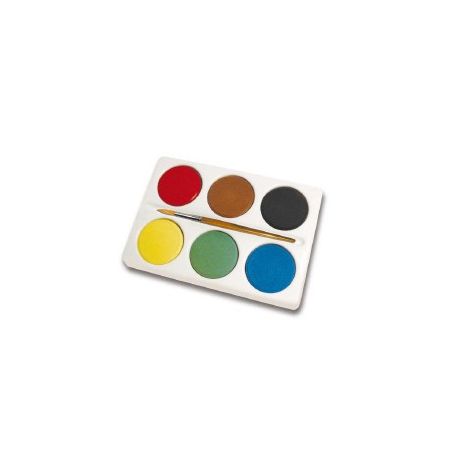 ACQUARELLI JUMBO TAVOLOZZA + 6 COLORI + PENNELLO M