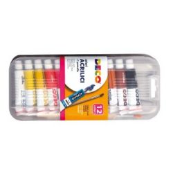 TEMPERA ACRILICA12 TUBETTI ML. 12