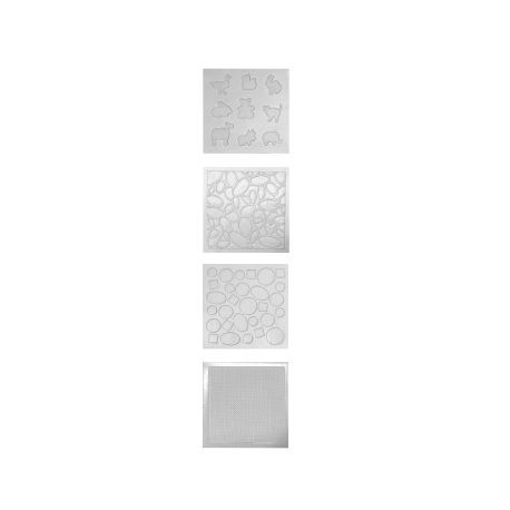FROTTAGE SET 4 MATRICI ASSORTITE