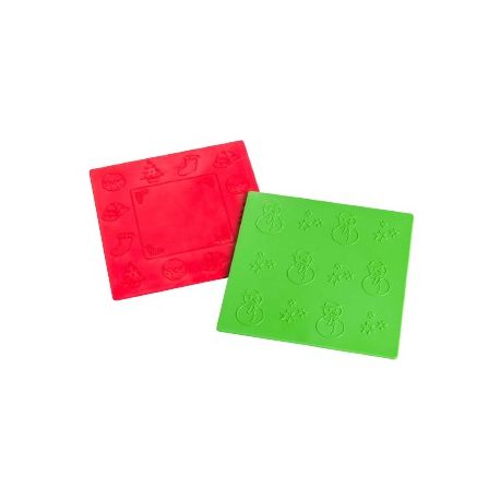 MATRICI PER FROTTAGE NATALE PZ. 2 CM. 15X15