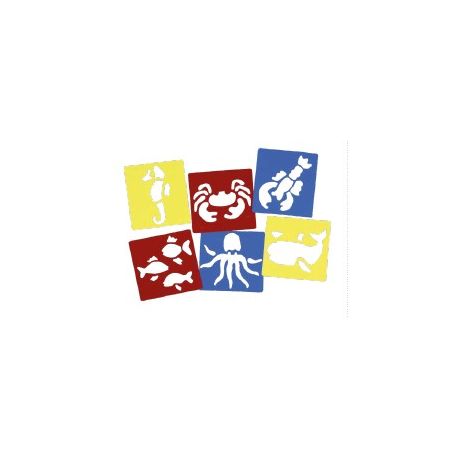 STENCIL ANIMALI MARINI PZ. 6