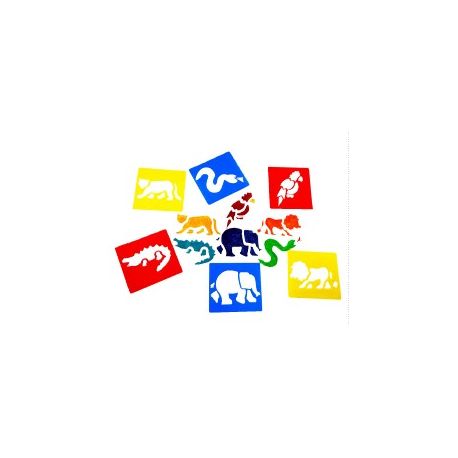 STENCIL ANIMALI SELVAGGI PZ. 6