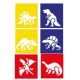 STENCIL DINOSAURI PZ. 6