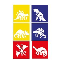 STENCIL DINOSAURI PZ. 6