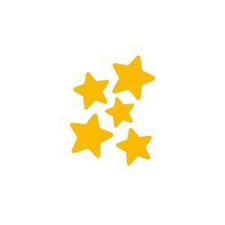 STELLE ADESIVE ORO FG.6 18X18 TOT. 378 STELLINE