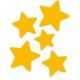 STELLE ADESIVE ORO FG.6 30X30 TOT. 120 STELLINE