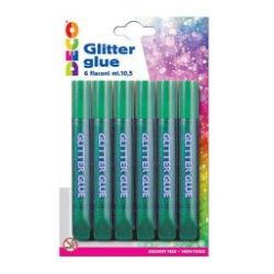 BRILL/GLITTER CON COLLA ML.10,5 CF.6 VERDE