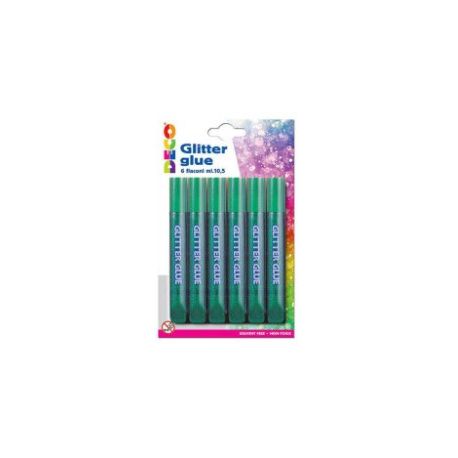 BRILL/GLITTER CON COLLA ML.10,5 CF.6 VERDE