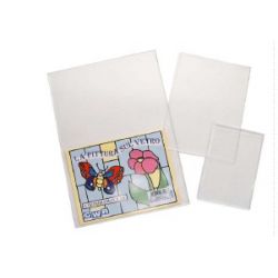 VETRO SINTETICO LISCIO LASTRA CM.10X15 PZ.5