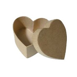 CARTONE DA DECORARE SCATOLA CUORE MM.105X95X60H