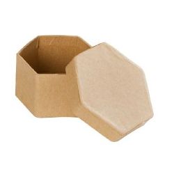 CARTONE DA DECORARE SCATOLA ESAGONALE MM.75X50