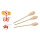 LEGNO DA DECORARE POSATE 3 CUCCHIAI CM. 30