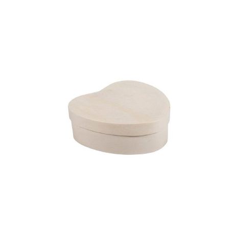 LEGNO DA DECORARE SCATOLA CUORE CM. 14X12