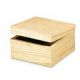 LEGNO DA DECORARE SCATOLA CON COPERCHIO CM. 15X15X
