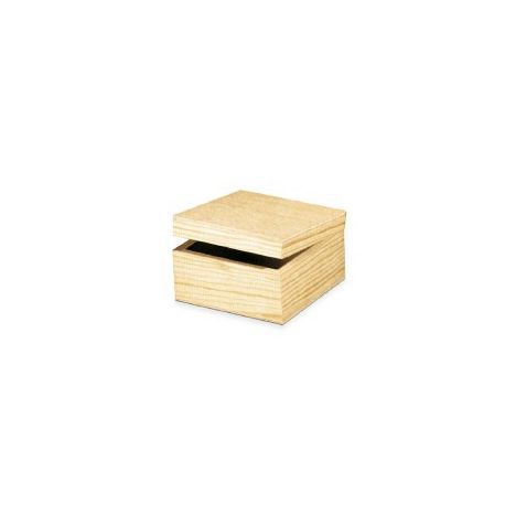 LEGNO DA DECORARE SCATOLA CON COPERCHIO CM. 15X15X