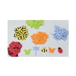 FORME GOMMA CREPP ADESIVA PZ.72 INSETTII