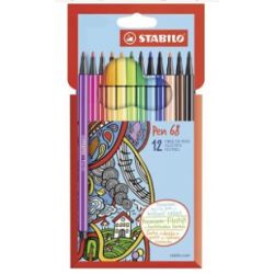 PENNARELLI STABILO PEN 68 SCATOLA 12 COLORI MM.01