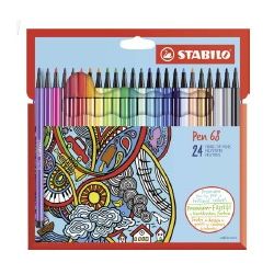 PENNARELLI STABILO PEN 68 SCATOLA 24 COLORI MM.01
