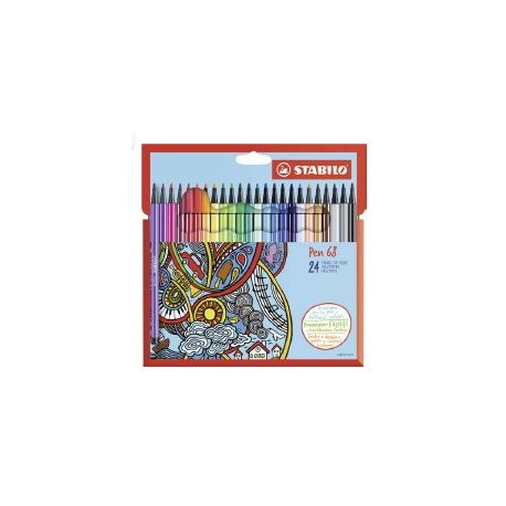 PENNARELLI STABILO PEN 68 SCATOLA 24 COLORI MM.01