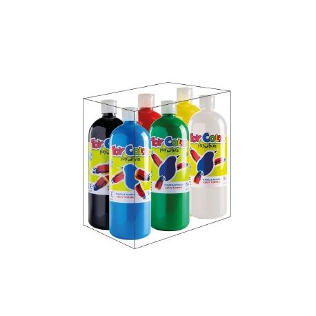 TEMPERA TOY COLOR ML.1000 - BOX 6 COLORI 1000ML +
