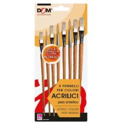 PENNELLI ASSORTITI PELO SINTETICO PZ. 8 PER COLORI