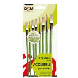 PENNELLI ASSORTITI PELO SINTETICO PZ. 8 PER ACQUAR