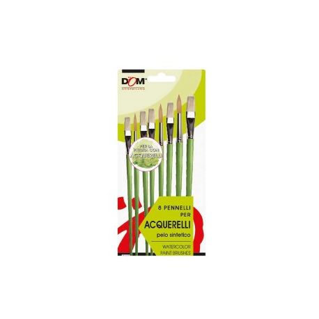 PENNELLI ASSORTITI PELO SINTETICO PZ. 8 PER ACQUAR