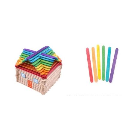 LEGNO DA DECORARE STECCHE COLORATE CM. 11,5X1 PZ.
