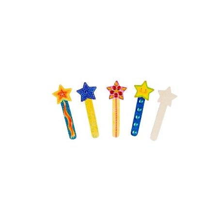 LEGNO DA DECORARE STECCHE STELLE PZ.10 CM. 12H
