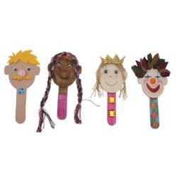 LEGNO DA DECORARE STECCHE VISO PZ.10 CM. 12H