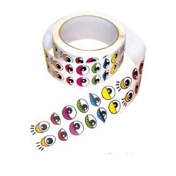 OCCHI ADESIVI COLORATI ROTOLO DI PZ.2000