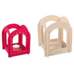 LEGNO DA DECORARE LANTERNA CM. 12X12X14H