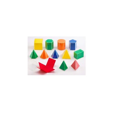 SOLIDI GEOMETRICHE TRASP. CM.8 PZ.12+12 FORME PIEG PER BAMBINI