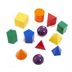 SOLIDI GEOMETRICI IN PLASTICA COLORATI CUBO CM.8 P