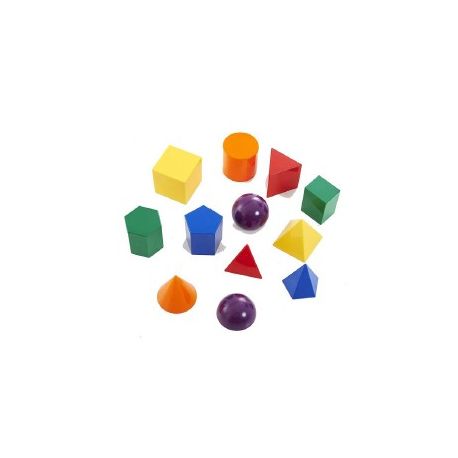 SOLIDI GEOMETRICI IN PLASTICA COLORATI CUBO CM.8 P PER BAMBINI