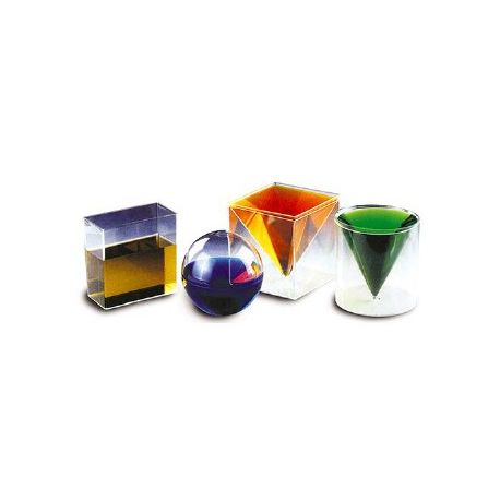 SOLIDI GEOMETRICI TRASPARENTI CM. 10H PER BAMBINI
