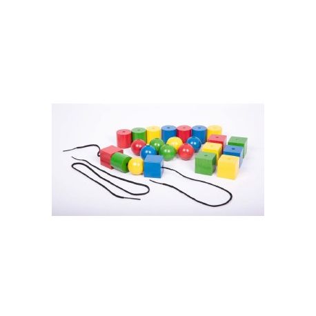 PERLE IN LEGNO GIGANTI CM. 4,5 PZ.24 PER BAMBINI