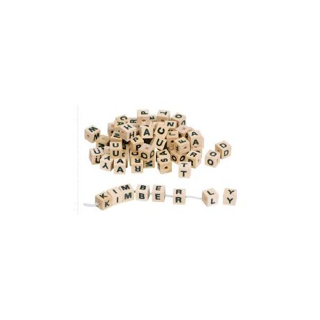 CUBI ALFABETO NATURALI DA INFILARE PZ.300 PER BAMBINI