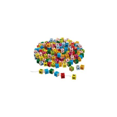 CUBI ALFABETO COLORATI DA INFILARE PZ.325 PER BAMBINI