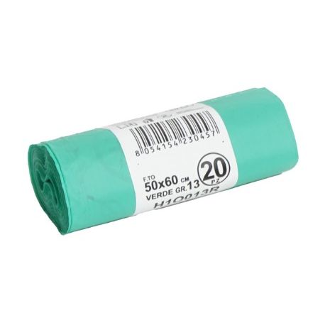Sacchi pattumiera 50x60 biodegradabili cf.20pz