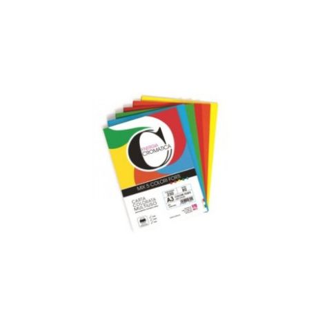CARTA A3 GR. 80 FG.250 CROMATICA 5 COL. TENUI