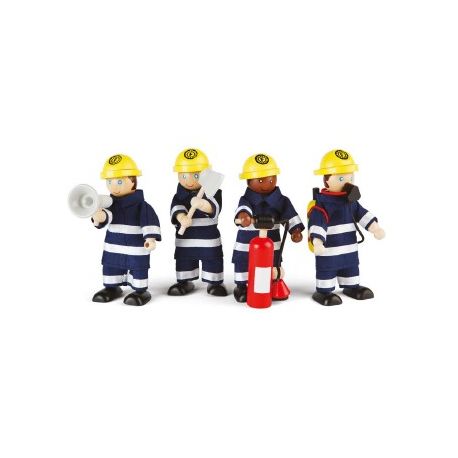 POMPIERI IN LEGNO - SET PZ. 4 PER BAMBINI