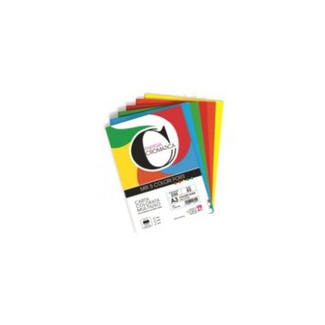 CARTONC. A4 GR.160 FG.100 CROMATICA 5 COL. FORTI