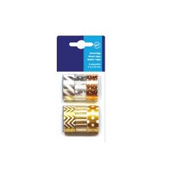 NASTRO WASHI TAPE MT5X15MM PZ. 6 COLORI METAL