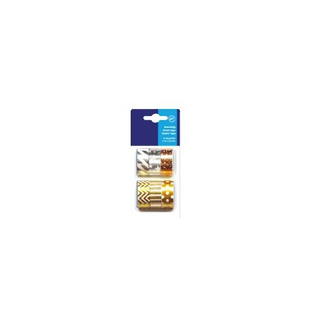 NASTRO WASHI TAPE MT5X15MM PZ. 6 COLORI METAL